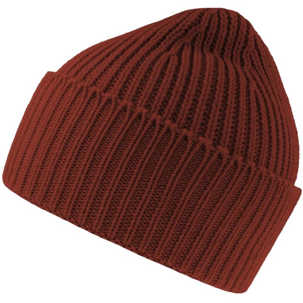 Atlantis Unisex Adult Oak Chunky Knit Beanie / Rust